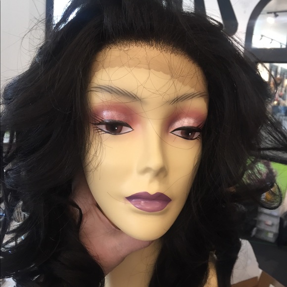Long black curly wig sale full lace 2019 hairstyle main image 4
